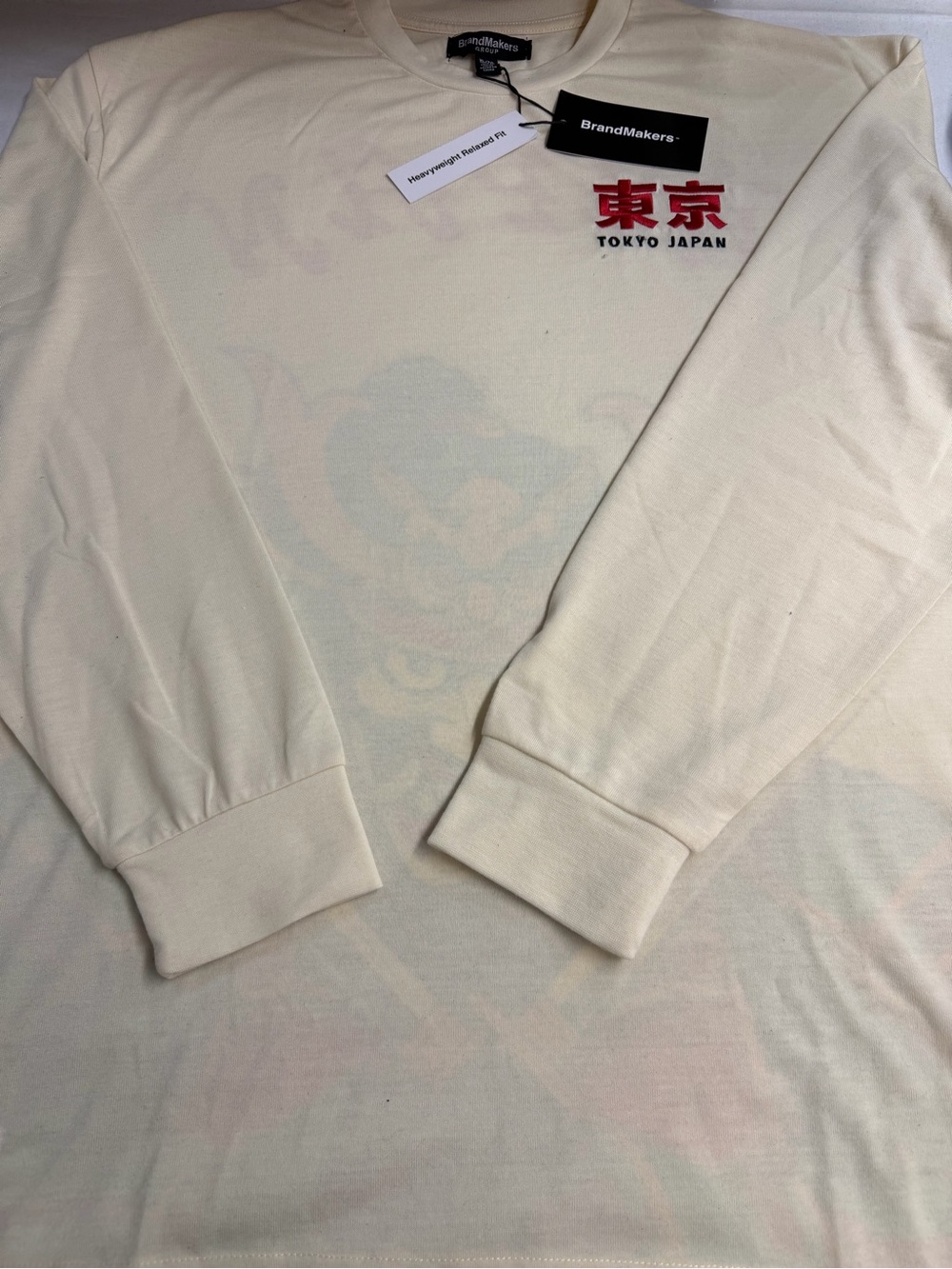 Tokyo Japan Cream Long-Sleeve Sweater